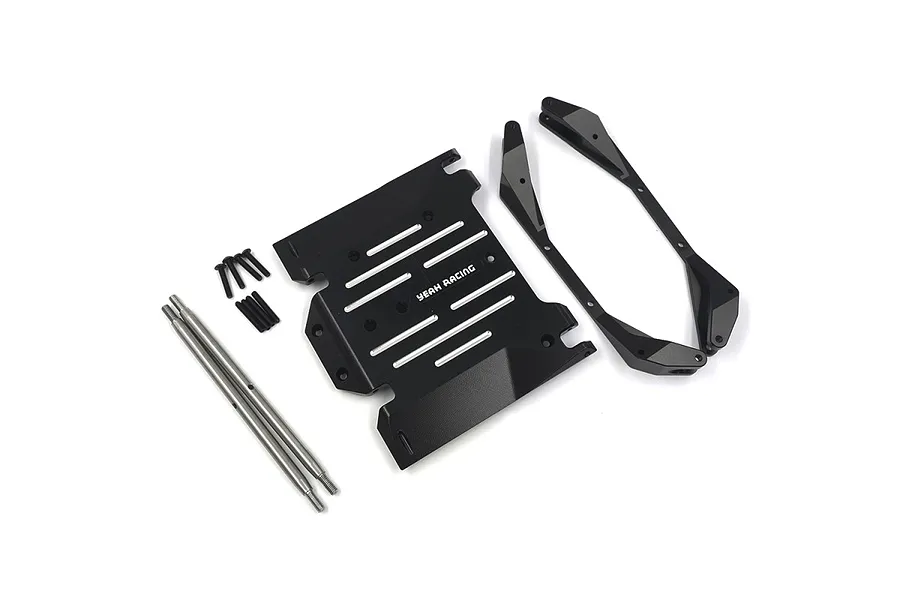 Yeah Racing Aluminium Chassis Skid Plate Set - Black image 61226