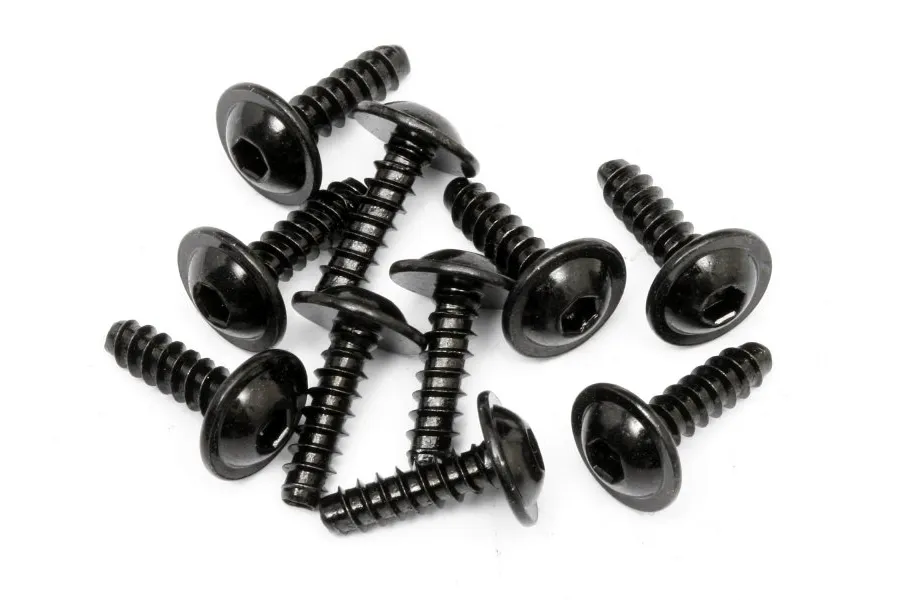 HPI 3x10mm Coarse Thread Washer Head Screws 10Pcs image 6127