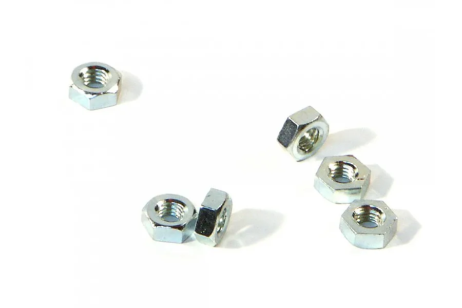 HPI 3mm Silver Steel Nuts 6Pcs image 6144