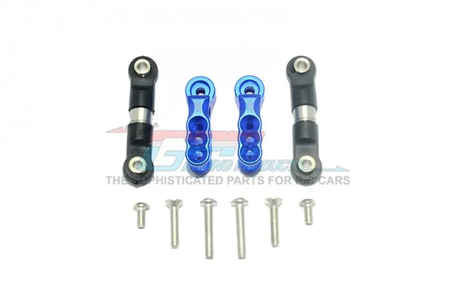 GPM Blue Aluminium E-Revo VXL 2.0 24T Servo Horn &amp;amp; Steering Linkages 2Pcs image 61435