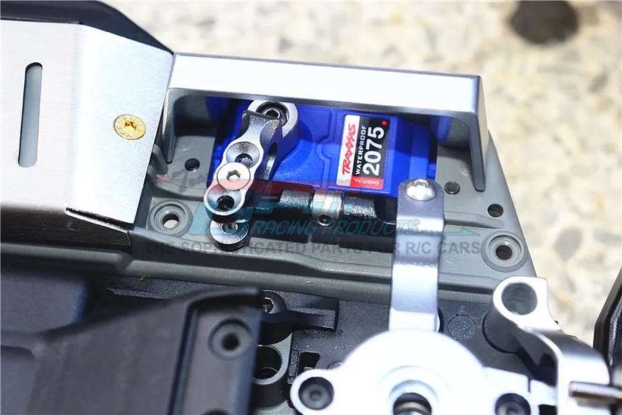 GPM Blue Aluminium E-Revo VXL 2.0 24T Servo Horn &amp;amp; Steering Linkages 2Pcs image 61438