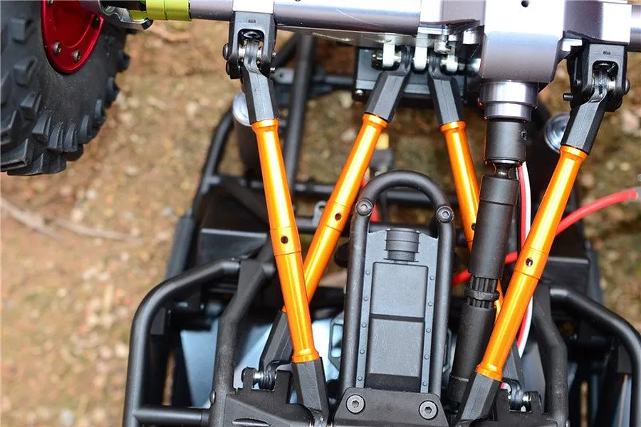 GPM Grey Aluminium Axial RR10 Bomber Front and Rear Linkages w/ Hardware image 2