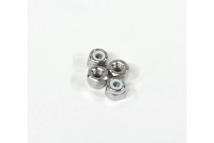 HPI 2.6mm Silver Steel Nyloc Nuts 4Pcs image 6146