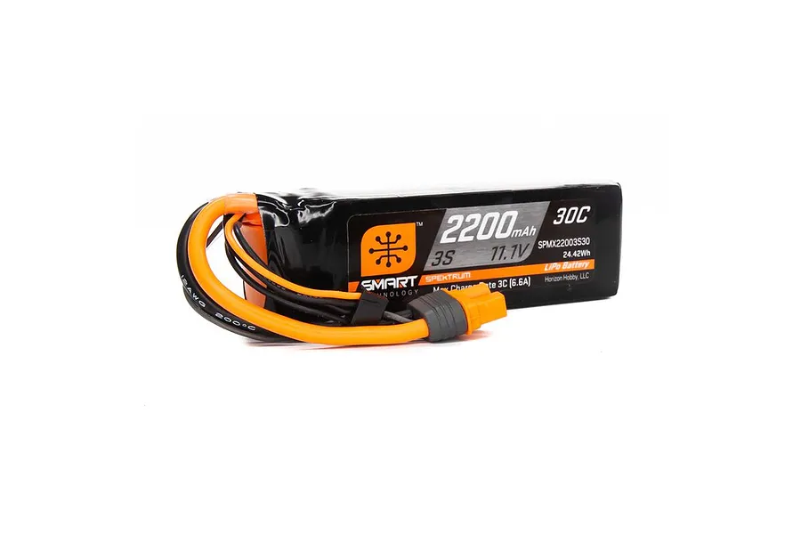 Spektrum 11.1v 2200mAh 30C Soft Case LiPo Battery w/ Smart Technology image 61490