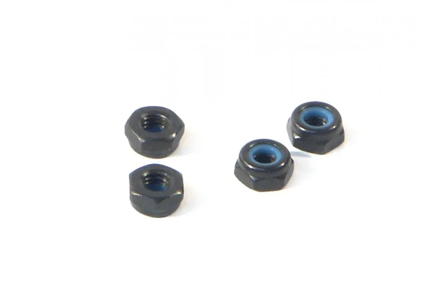 HPI 3mm Black Steel Thin Nyloc Nuts 4Pcs image 6150
