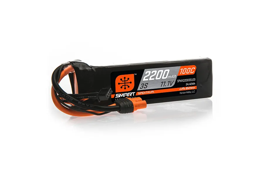 Spektrum 11.1v 2200mAh 100C Soft Case LiPo Battery w/ Smart Technology image 61491
