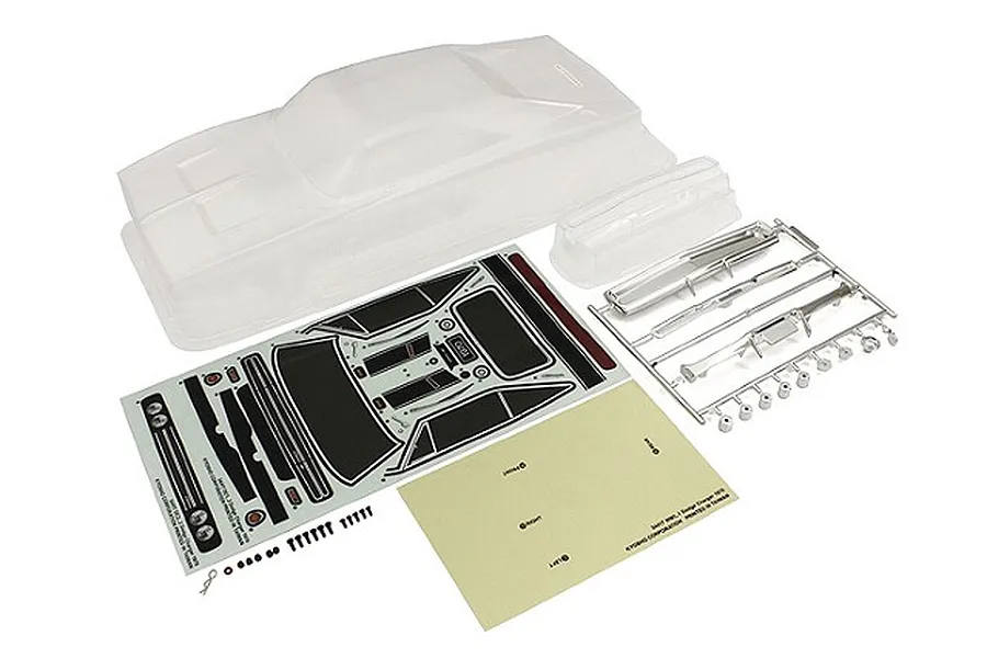 Kyosho 1/10 1970 Dodge Charger Clear Unpainted Body Shell w/ Decal Sheet &amp;amp; Hardware. image 61694