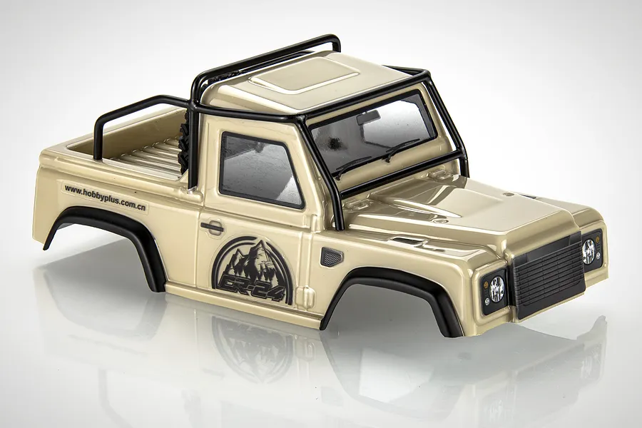 Hobby Plus 1/24 Defender Mustard Yellow Painted Body Shell w/ Roll Cage image 61734