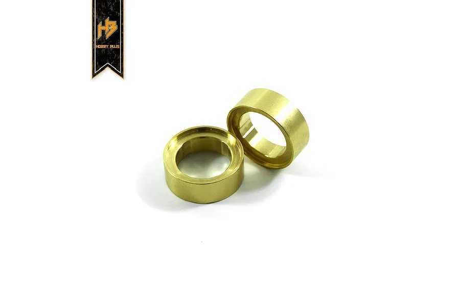 Hobby Plus 24g Brass Wheel Weights 2Pcs image 61764