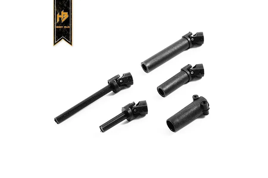 Hobby Plus CR-18 Centre Drive Shaft &amp;amp; Rear Axle Hub Set image 61780