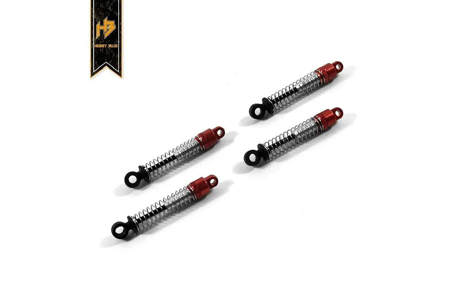 Hobby Plus Red Aluminium Assembled Shocks 4Pcs image 61785