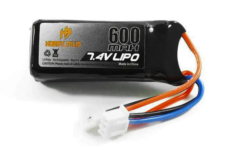 Hobby Plus 7.4V 600mAh Soft Case LiPo Battery image 61839