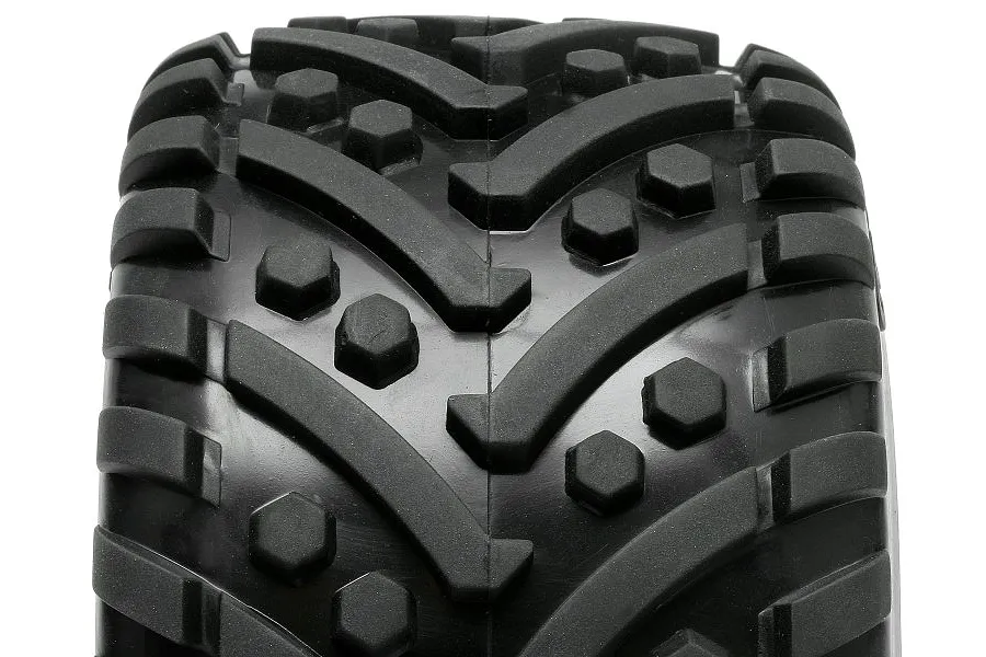 HPI 4.2&amp;quot; Savage Goliath Tyres on Chrome Blast Rims - Glued Wheels 2Pcs image 6198