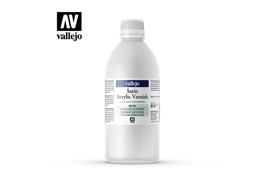 Vallejo Satin Acrylic Varnish 500ml image 61978