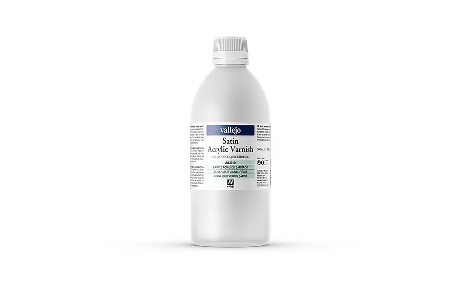 Vallejo Satin Acrylic Varnish 500ml image 61979