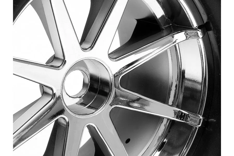 HPI 4.2&amp;quot; Savage Goliath Tyres on Chrome Blast Rims - Glued Wheels 2Pcs image 6199