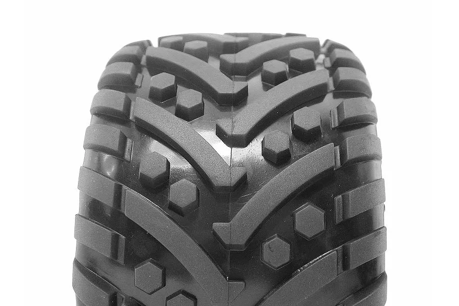 HPI 4.2&amp;quot; Savage Goliath Tyres on Chrome Tremor Rims - Glued Wheels 2Pcs image 6203