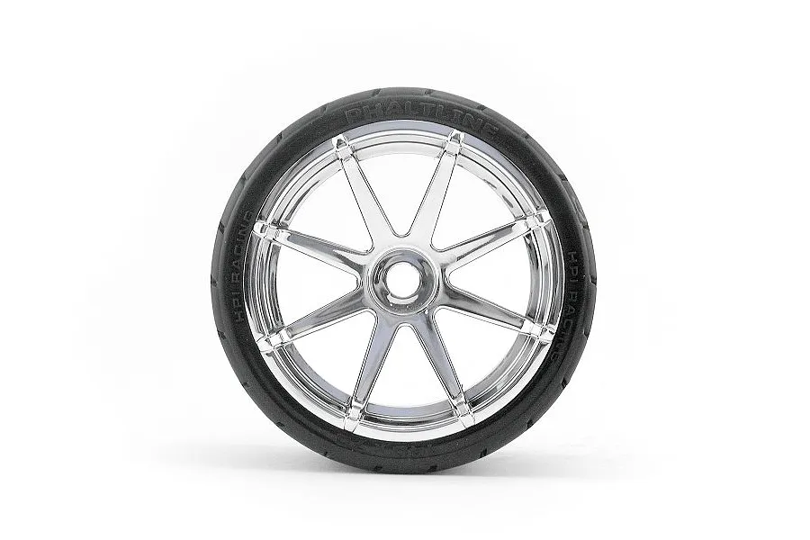 HPI 4.2&amp;quot; Savage Phaltline Tyres on Chrome Blast Rims - Glued Wheels 2Pcs image 6209