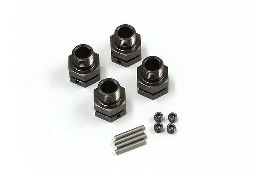 Kyosho Gunmetal Aluminium Narrow Wheel Hubs w/ Hardware (17mm) 4Pcs image 62103