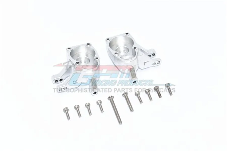 GPM Silver Aluminium Inner Portal Axle Steering Hubs 2Pcs image 62190