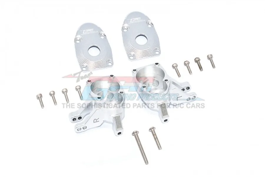 GPM Silver Aluminium Front Portal Steering Hubs Set 4Pcs image 62191