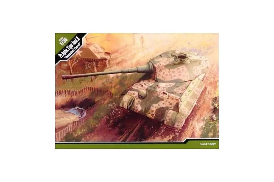 Academy 1/35 King Tiger Henschel Turret &amp;quot;Last Production Model&amp;quot; Scaled Plastic Model Kit image 62211