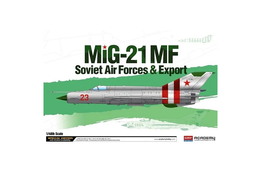 Academy 1/48 MIG-21MF/SM Soviet Forces &amp;amp; Export Scaled Plastic Model Kit image 62224