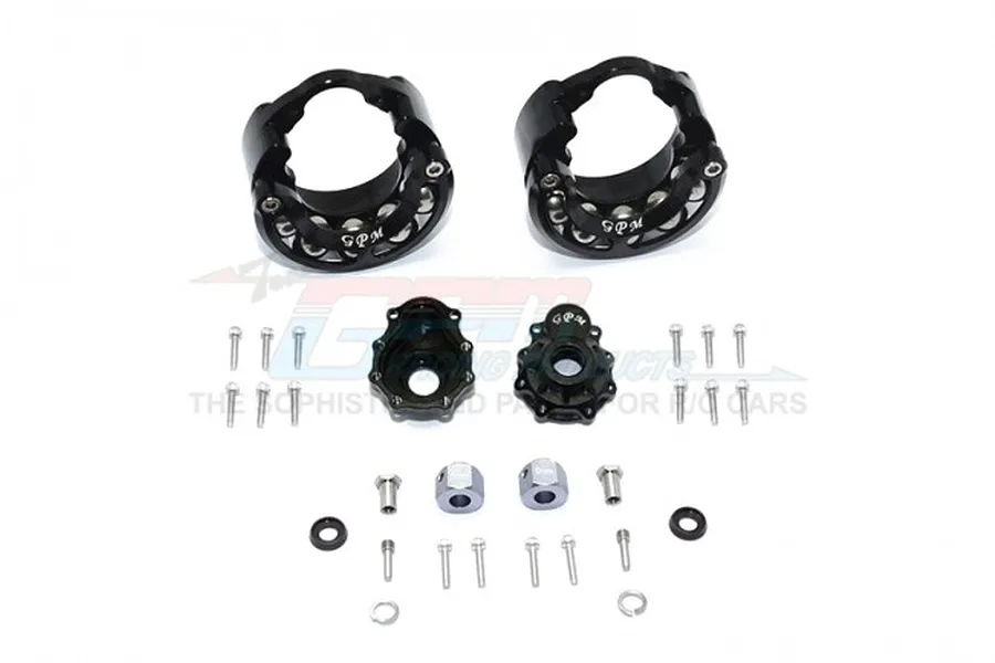 GPM Black Aluminium Pendulum Portal Axle Weights w/ Outer Portal Hubs 4Pcs image 62238