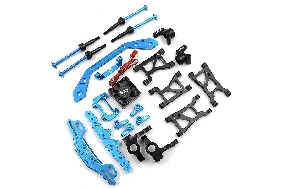 Yeah Racing Aluminium Essential Conversion Kit - Black/Blue image 62272