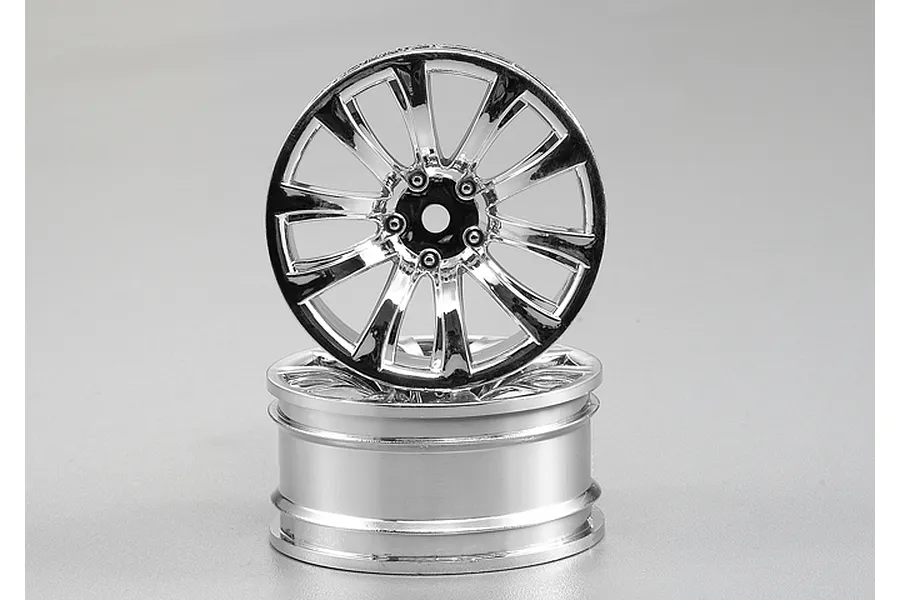 Killerbody 1.9&amp;quot; Chrome T-Drift Rims 4Pcs w/ 3mm Offset image 62351