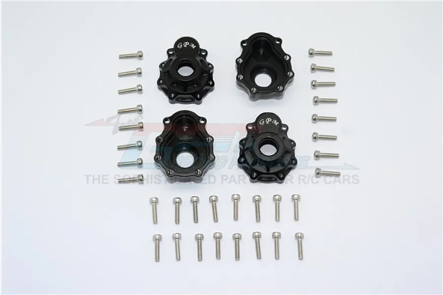 GPM Black Aluminium Front/Rear Outer Portal Drive Housing 4Pcs image 62396