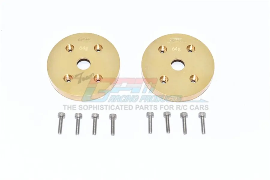 GPM Brass High Mass (64g) Front or Rear Outer Portal Drive Housing &amp;quot;Heavy Edition&amp;quot; 2Pcs image 62399