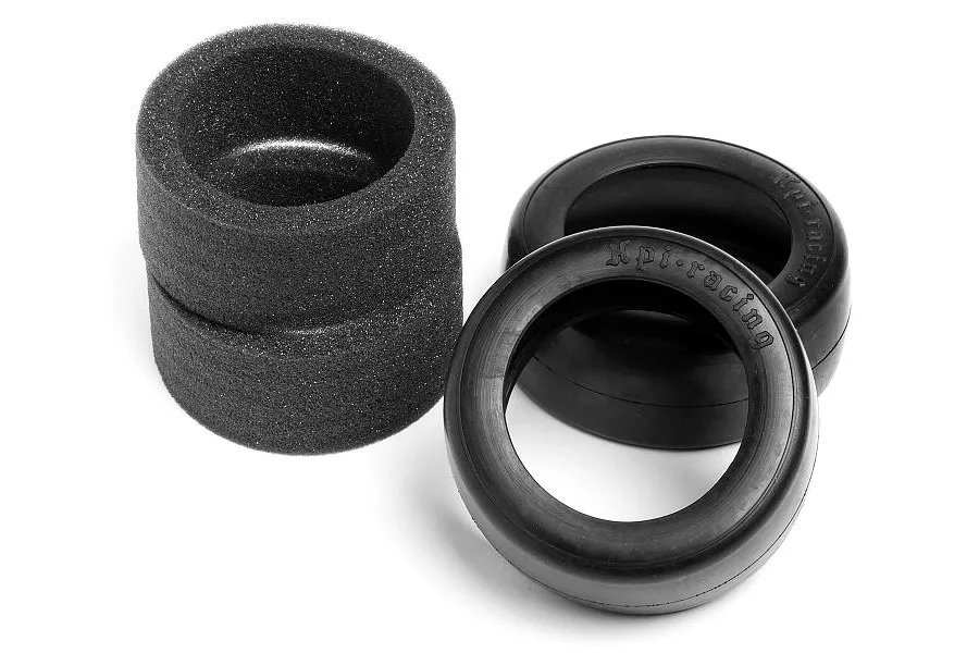 HPI 1.9&amp;quot; Vintage Slick Racing Tyres with Foam Inserts 2Pcs image 6251