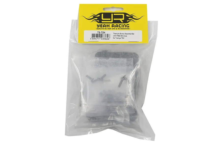 Yeah Racing Titanium Screw Set w/ Mini Box for Tamiya TD4 48Pcs image 62872