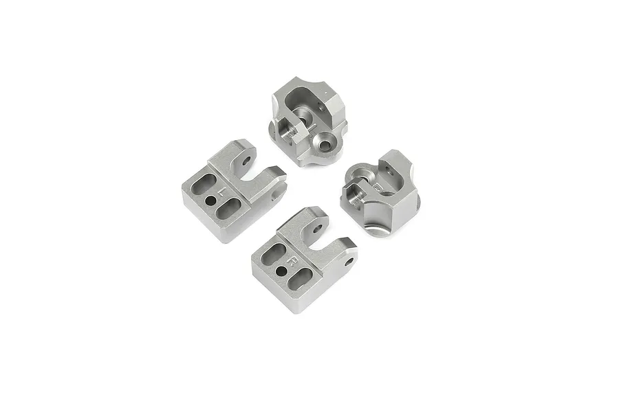 Losi Grey Aluminium Upper/Lower Bulkhead Track Rod Mount Set for 1/10 Baja Rey image 62899