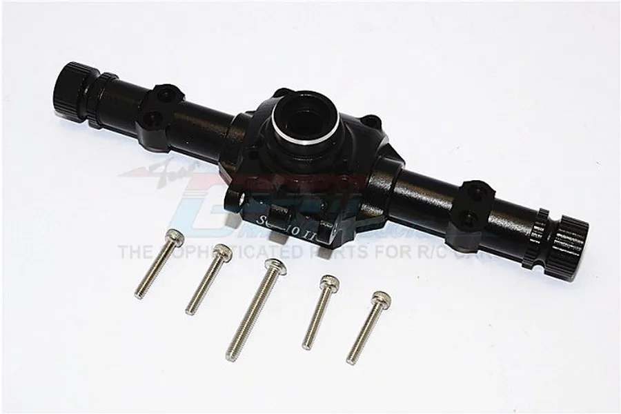 GPM Black Aluminium Front/Rear Differential/Axle Housing for 1/10 SCX 10 II image 1