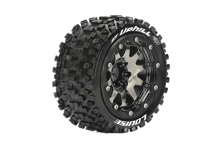Louise 3.3&amp;quot; ST-Uphill Tyres on 0 Offset Black Rims - Glued Wheels 2Pcs image 62925
