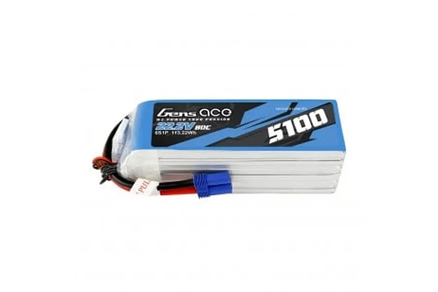 Gens Ace 22.2v 5100mAh 80C LiPo Battery image 62967
