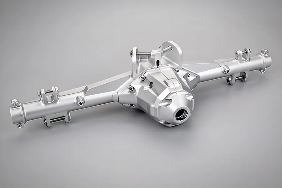 GPM Silver Aluminium Rear Differential/Axle Housing w/ Carrier for Traxxas UDR image 63173