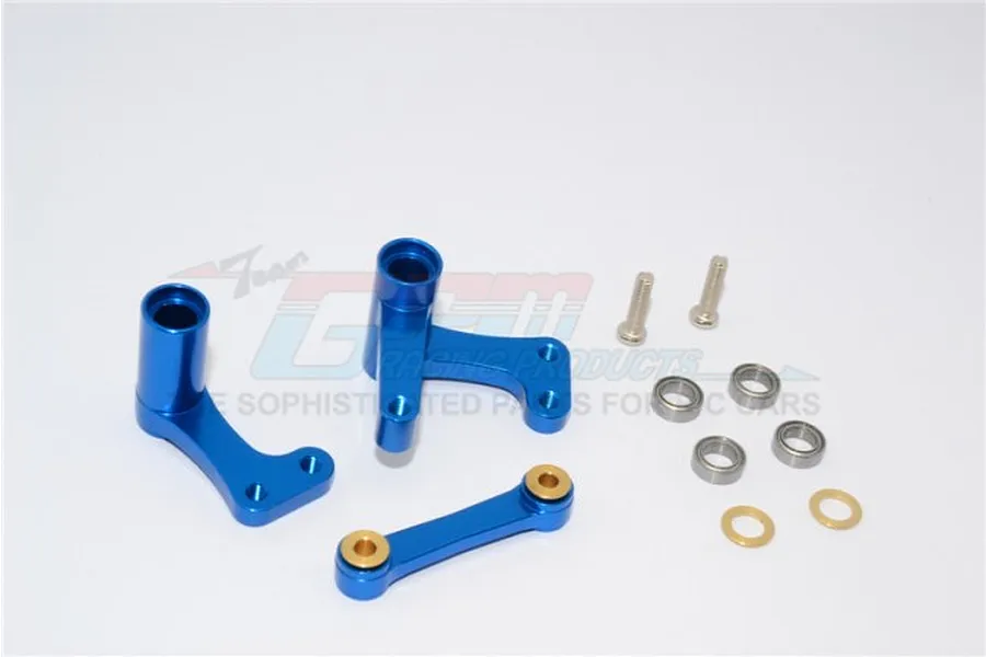 GPM Blue Aluminium Steering Bell Crank/Drag Link Assembly image 63201