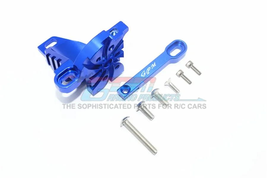 GPM Blue Aluminium Motor Mount w/ Heat Sink Fins 2Pcs image 63255