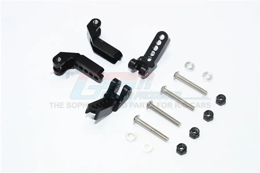 GPM Black Aluminium Front &amp;amp; Rear Shock Mounts 4Pcs image 63284