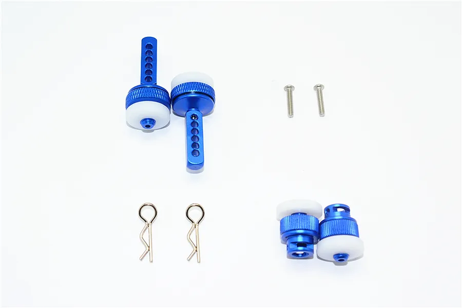 GPM Blue Aluminium Front &amp;amp; Rear Magnetic Body Posts 4Pcs image 63306