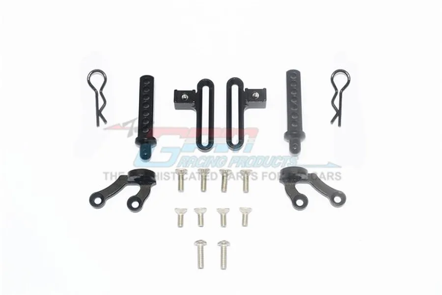 GPM Black Aluminium Front Body Posts w/ Stabilisers image 1