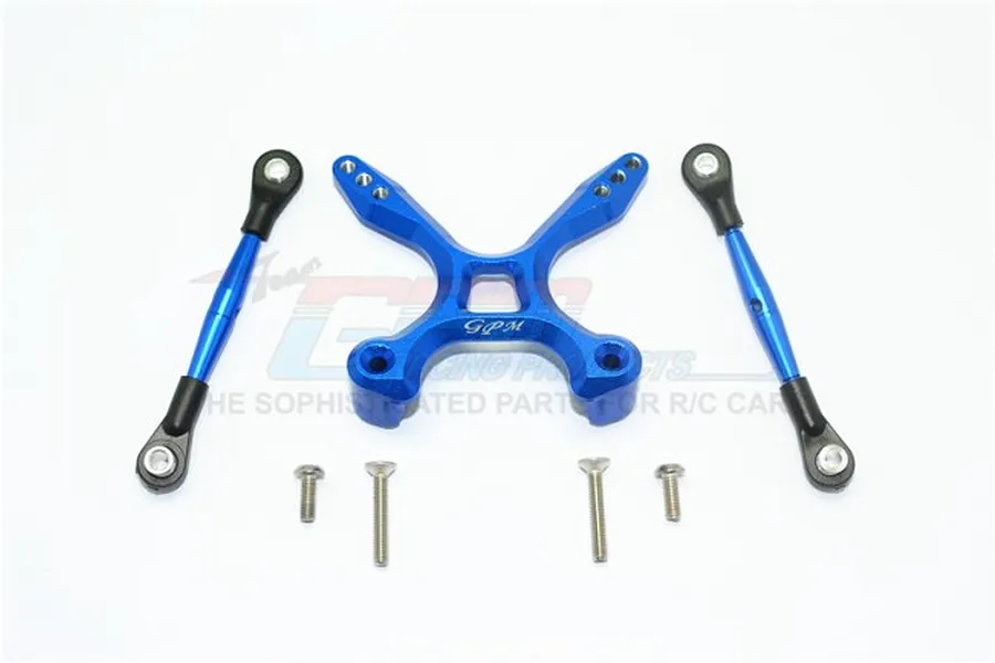 GPM Blue Aluminium Rear Tie Rods w/ Stabiliser Pcs image 1