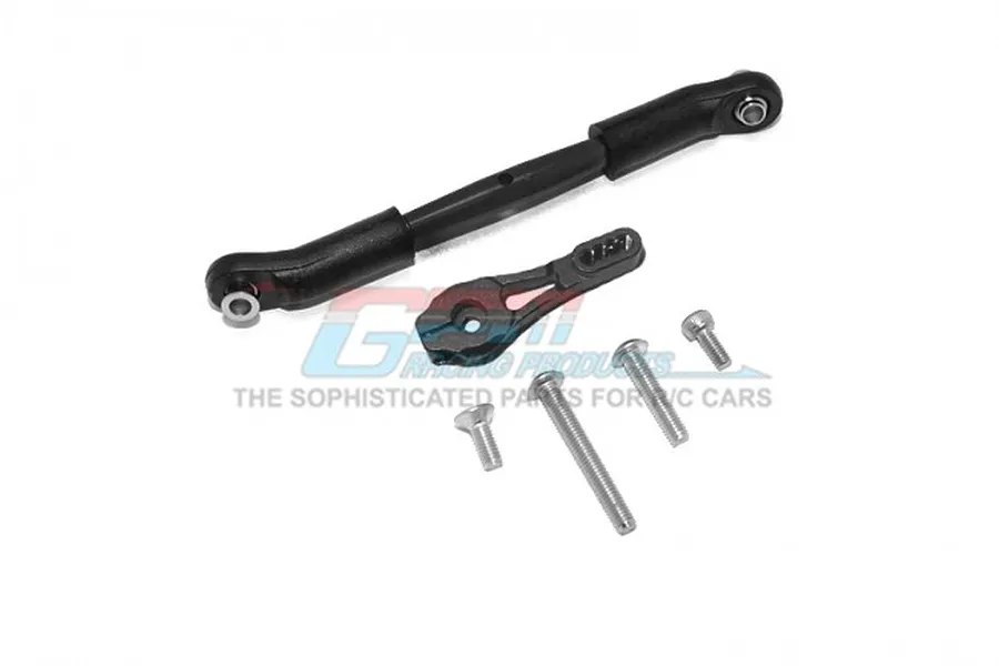 GPM Black Aluminium 25T Servo Horn w/ Adjustable Steering Linkage image 1
