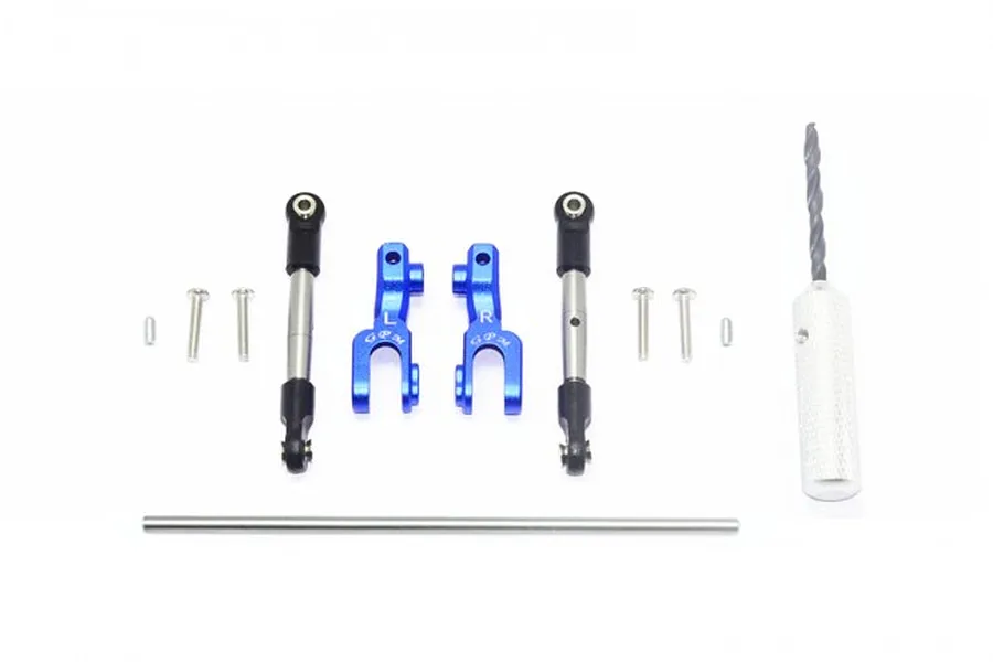 GPM Blue Aluminium Sway Bar Arms &amp;amp; Stainless Steel Sway Bar &amp;amp; Turnbuckles 5Pcs image 63383
