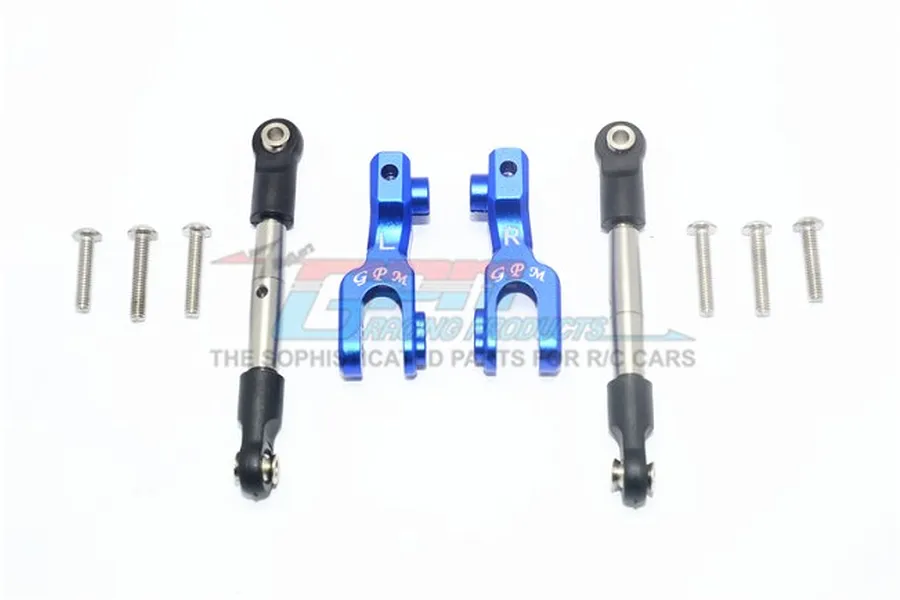 GPM Blue Aluminium Front Sway Bar Arms w/ Stainless Steel Turnbuckles 4Pcs image 63385