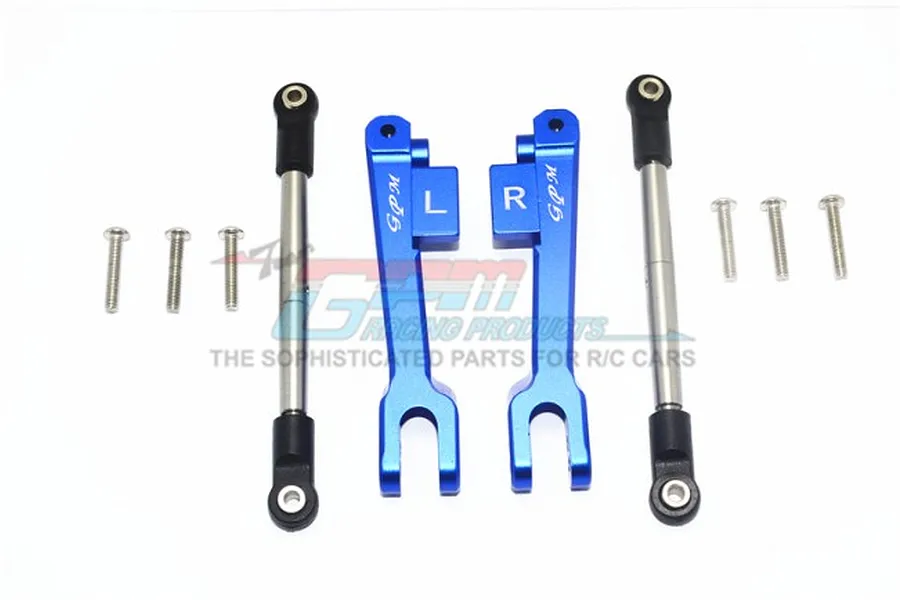 GPM Blue Aluminium Rear Sway Bar Arms w/ Stainless Steel Turnbuckles 4Pcs image 63389