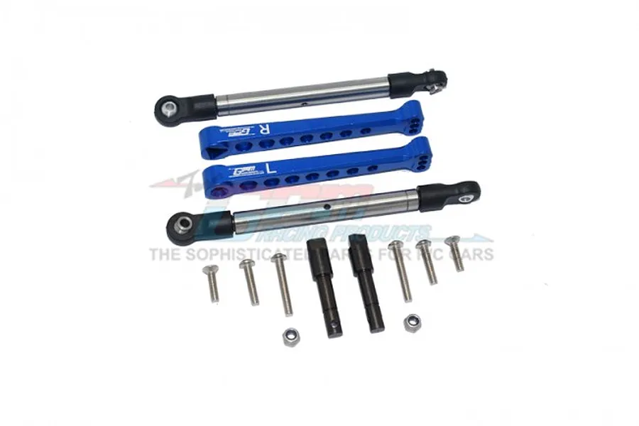GPM Blue Aluminium Rear Sway Bars w/ Stainless Steel Turnbuckles 4Pcs image 63390